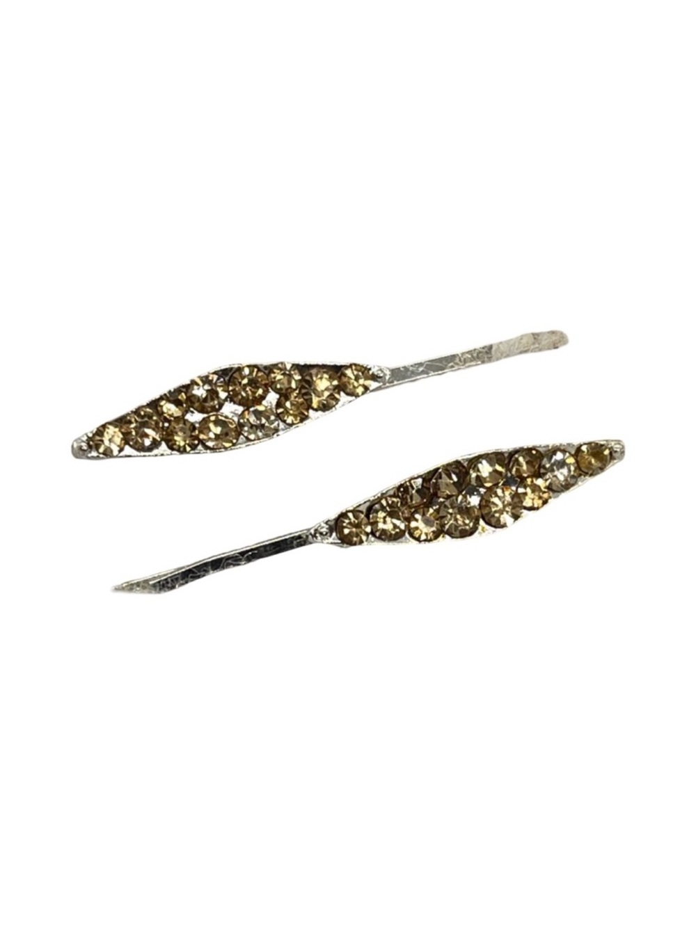 Crystal-Embellished Gold Tone Bobby Pins - Set of 2 FINAL PRICE DROP